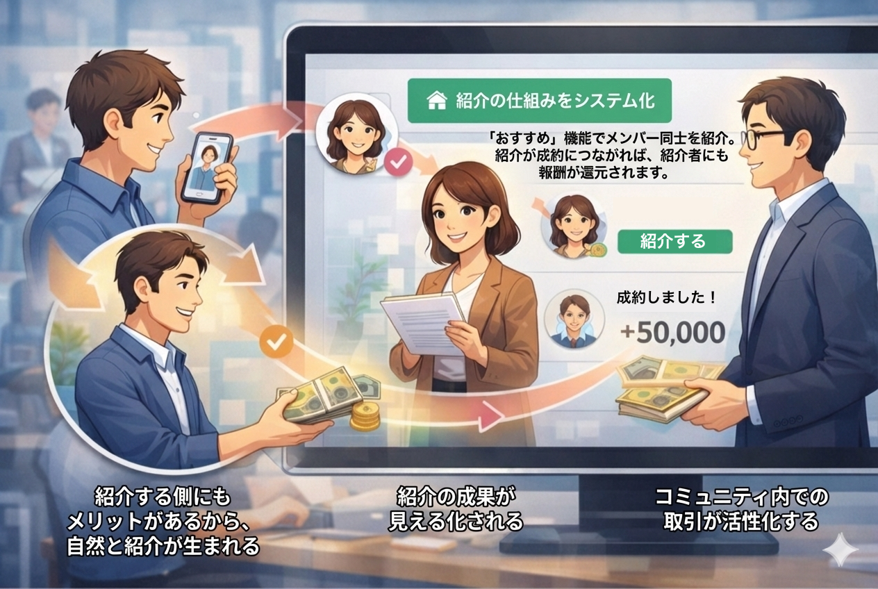 紹介の仕組みをシステム化